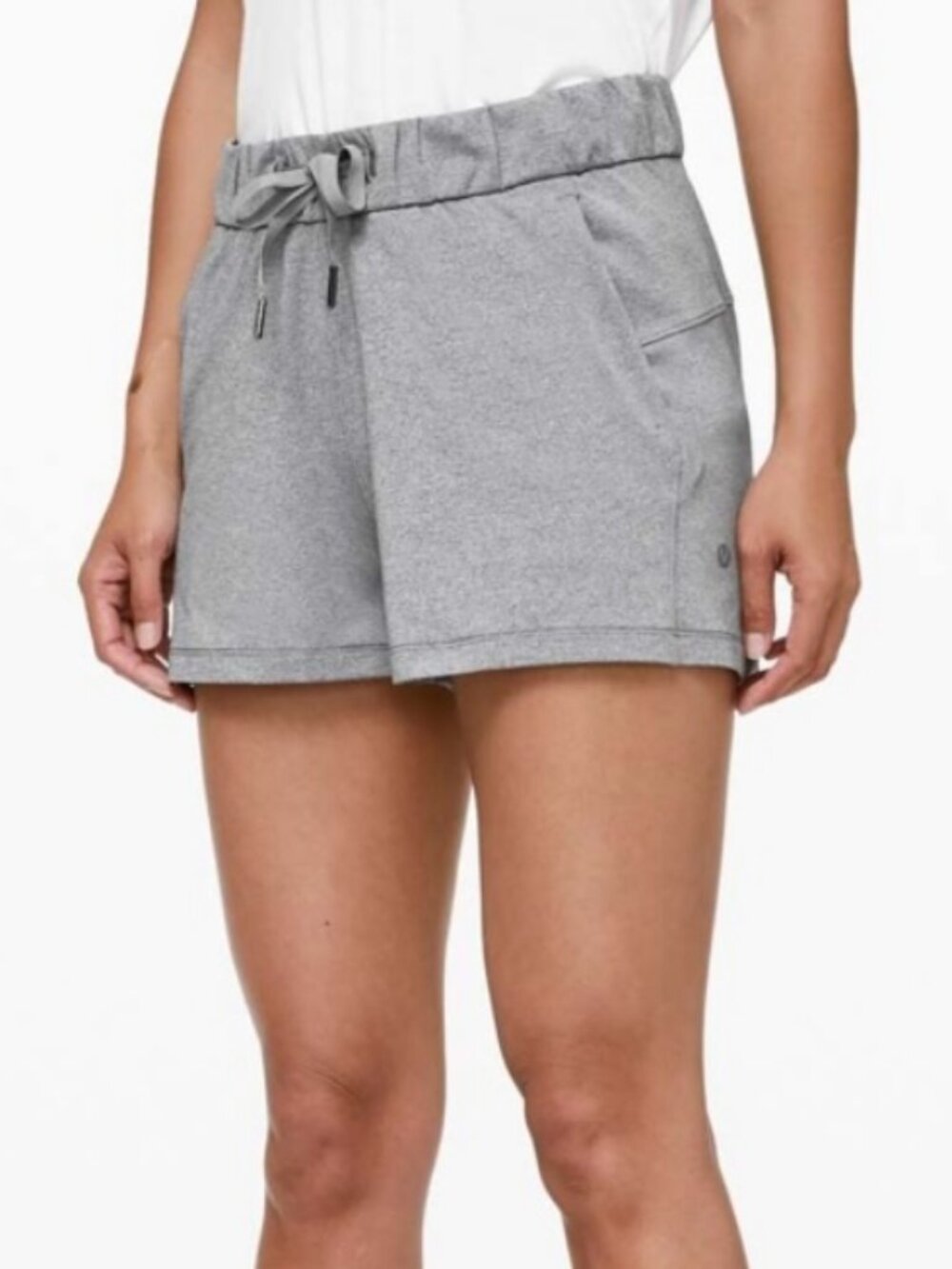 Lululemon On the Fly Short *2.5" Size 6 Heathered Slate Stretch Lightweight $68